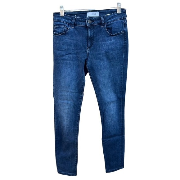 DL1961 Margaux Ankle Jeans Bentley Dark Wash Stretch Size 27 Revolve GUC - Picture 1 of 9